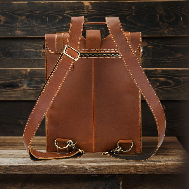 Leather Convertible Backpack | GIRONA