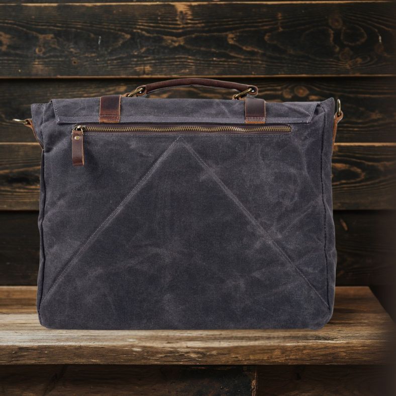 Canvas & Leather Messenger Bag | BRUGES