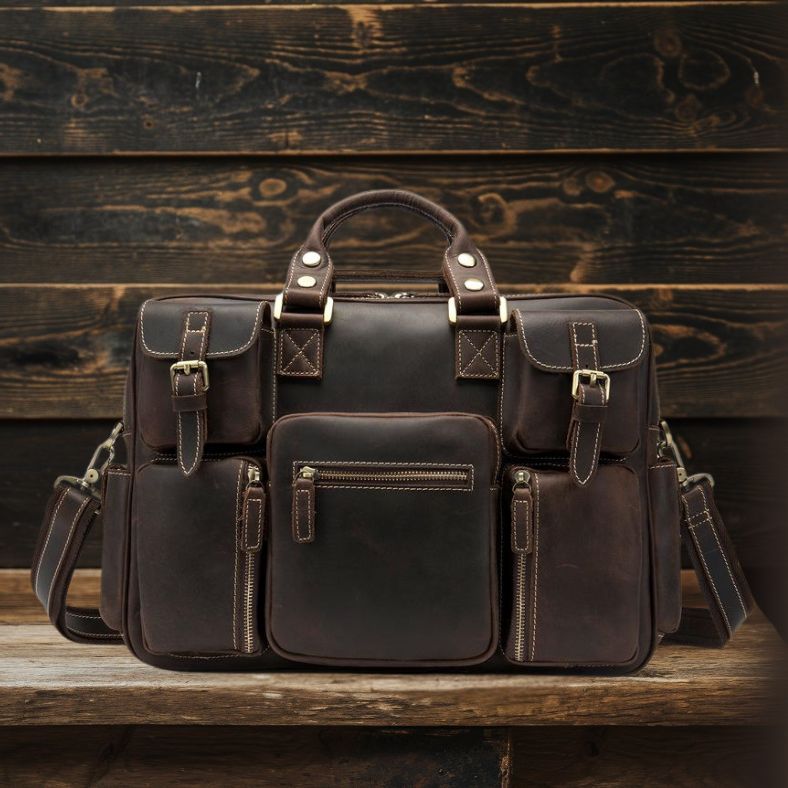 Leather Messenger Bag | DURBUY