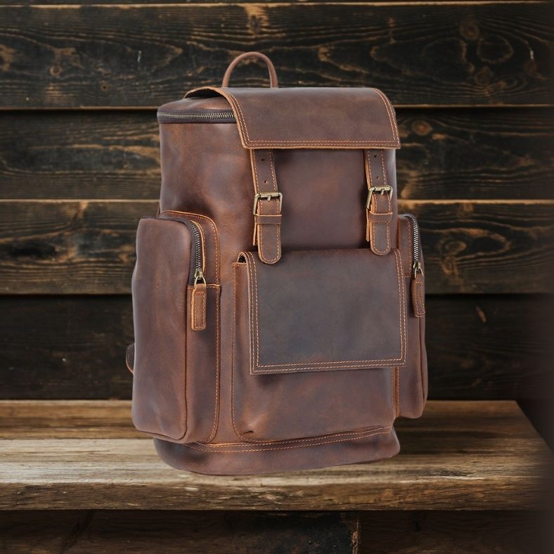 Leather Laptop Backpack | KALMAR