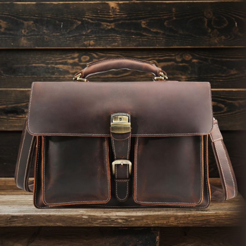 Brown Leather Shoulder Bag | COLMAR