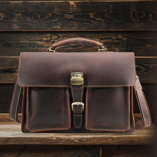 Brown Leather Shoulder Bag | COLMAR