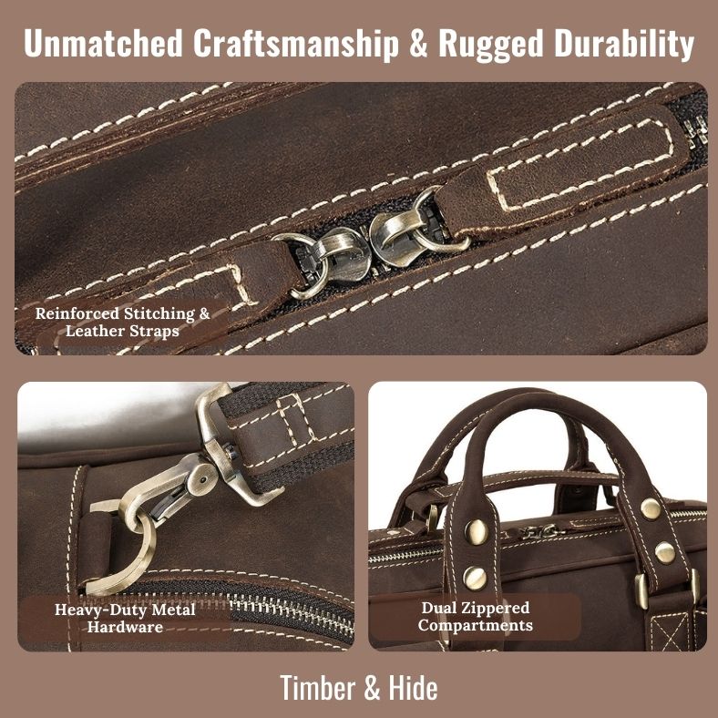 Leather Messenger Bag | DURBUY