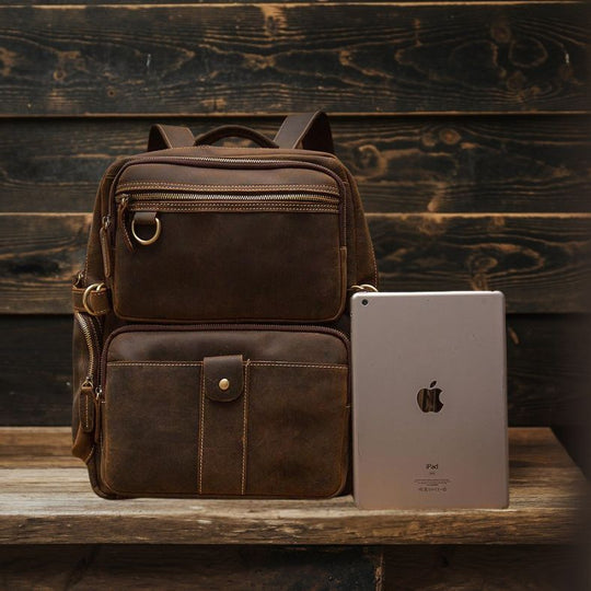 Brown Leather Backpack | BASEL