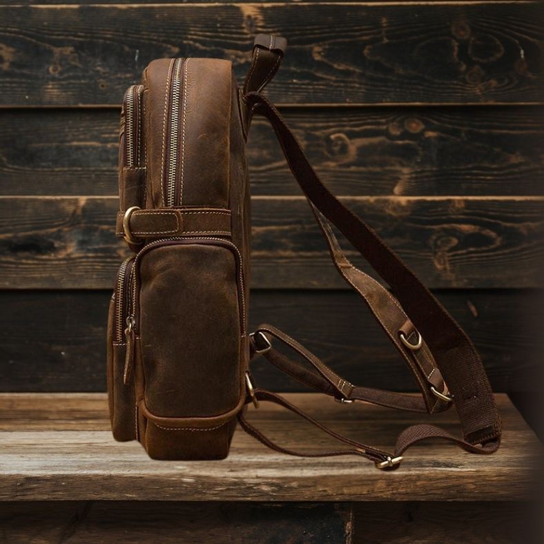 Brown Leather Backpack | BASEL