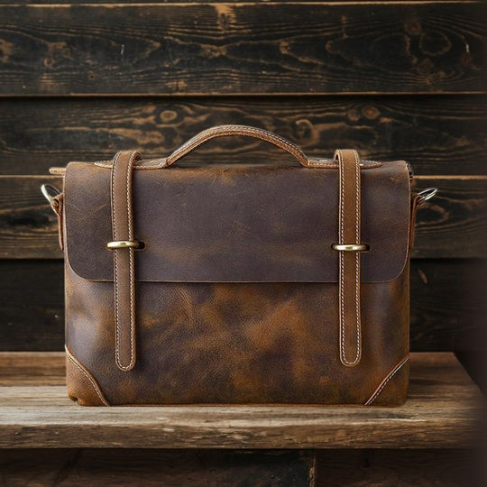 Brown Leather Handbag | YPRES