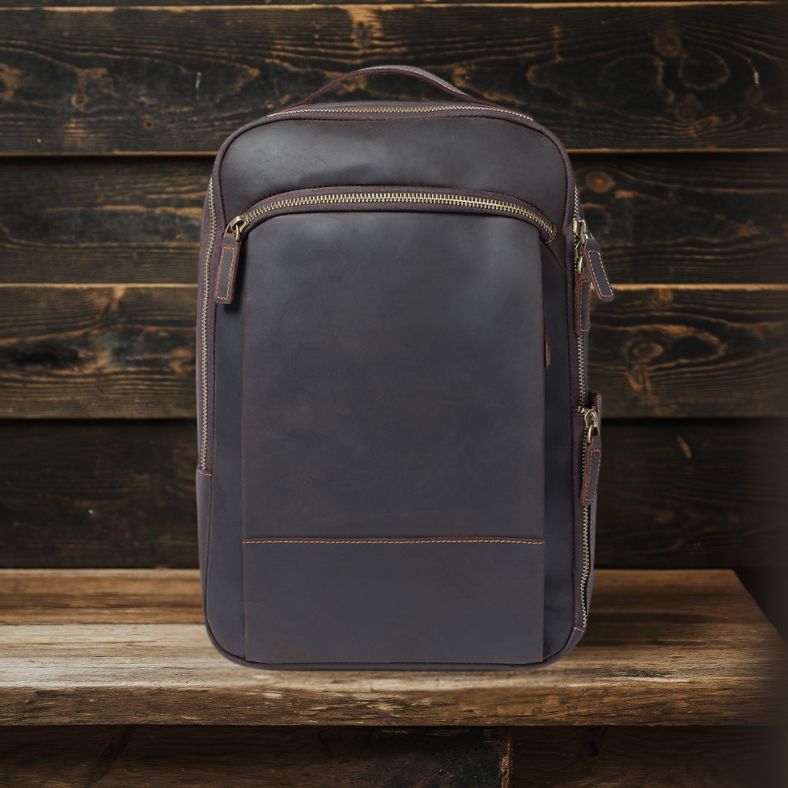 Leather Laptop Rucksack | LARVIK