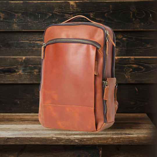 Leather Laptop Rucksack | LARVIK