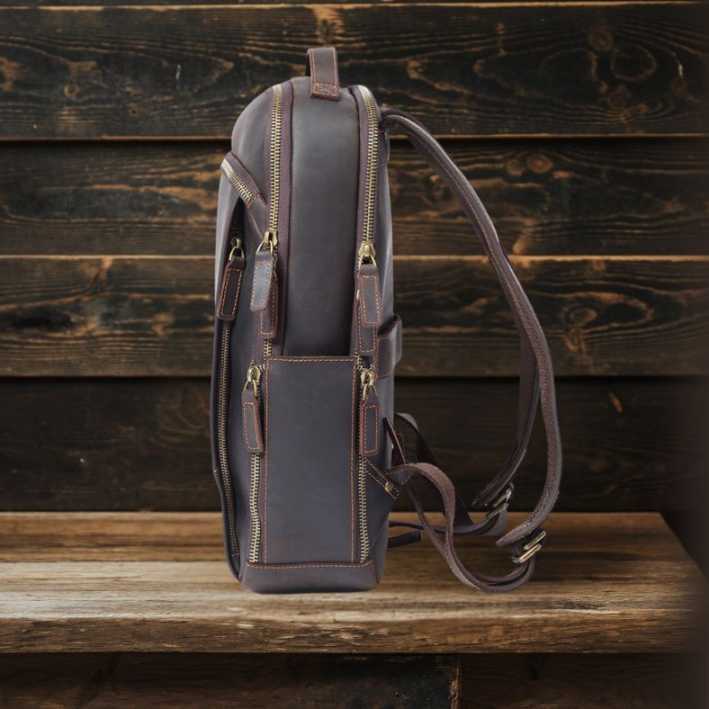 Leather Laptop Rucksack | LARVIK