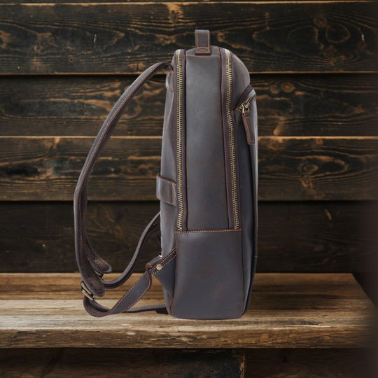 Leather Laptop Rucksack | LARVIK