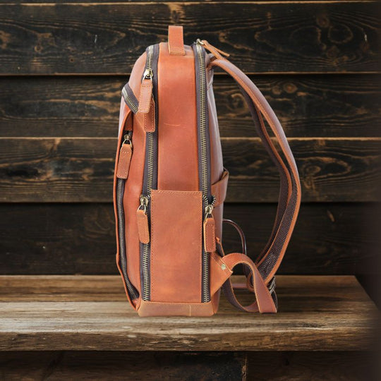 Leather Laptop Rucksack | LARVIK