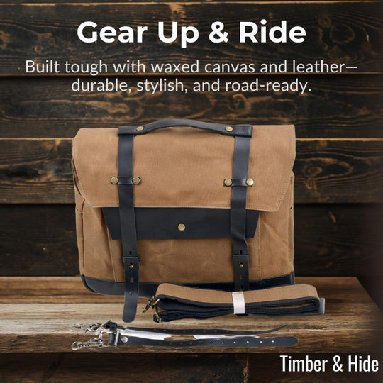 Canvas Motorcycle Saddlebag | SEATTLE