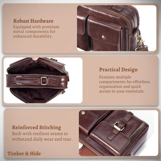 Cullen | Genuine Leather Messenger Bag for Men