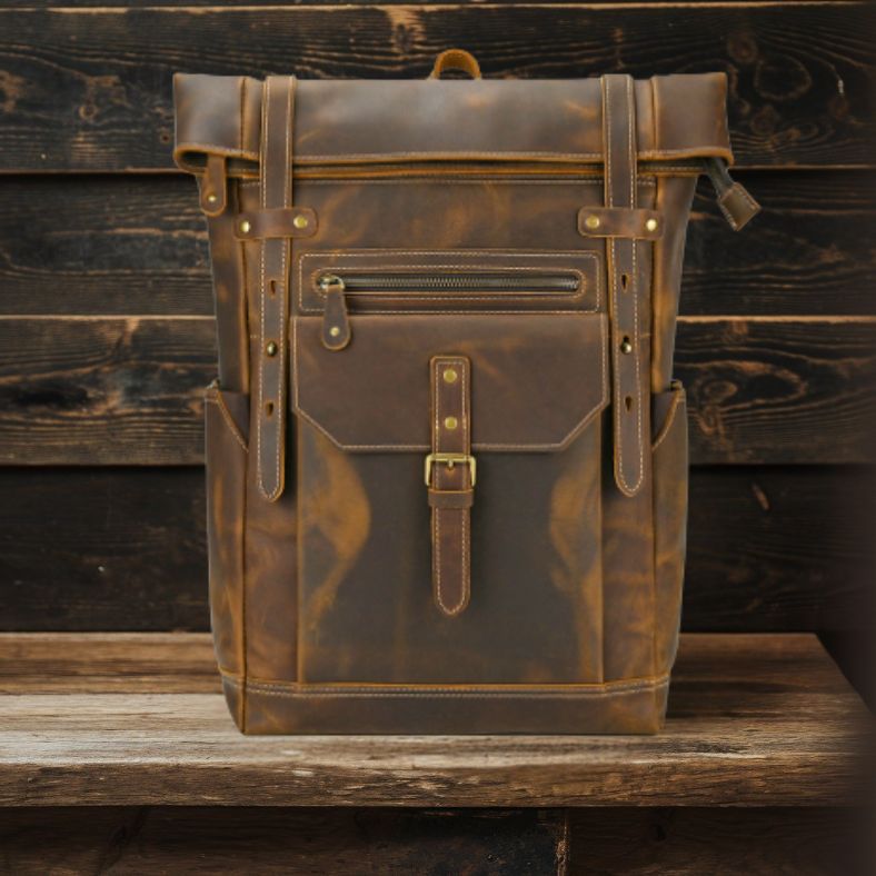 Leather Laptop Bookbag | JASPER