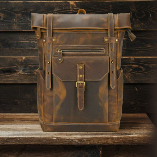 Leather Laptop Bookbag | JASPER