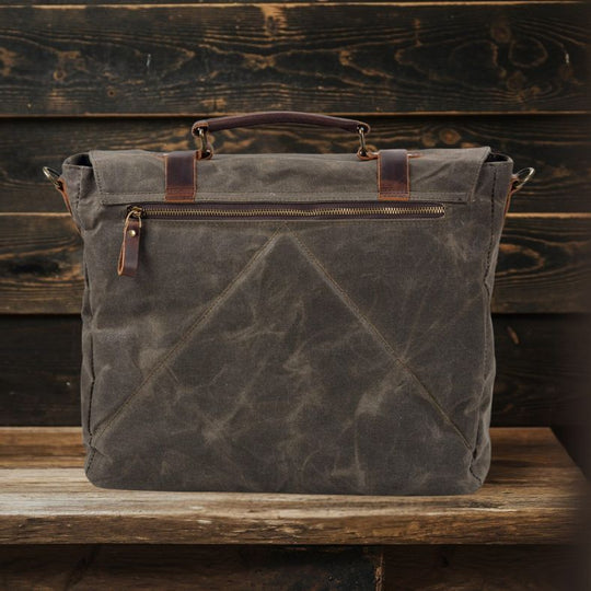 Canvas & Leather Messenger Bag | BRUGES