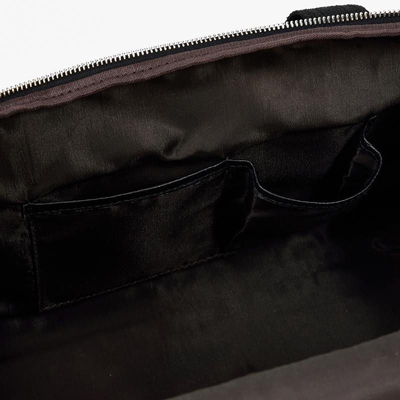 Black Leather Duffle Bag | CHARLEROI