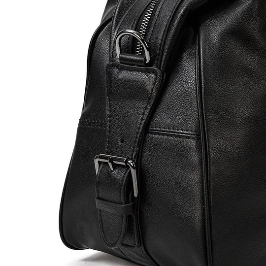 Black Leather Holdall | AALBORG