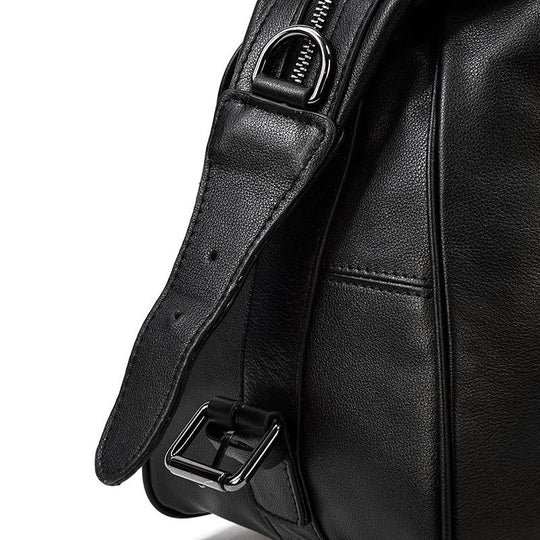 Black Leather Holdall | AALBORG