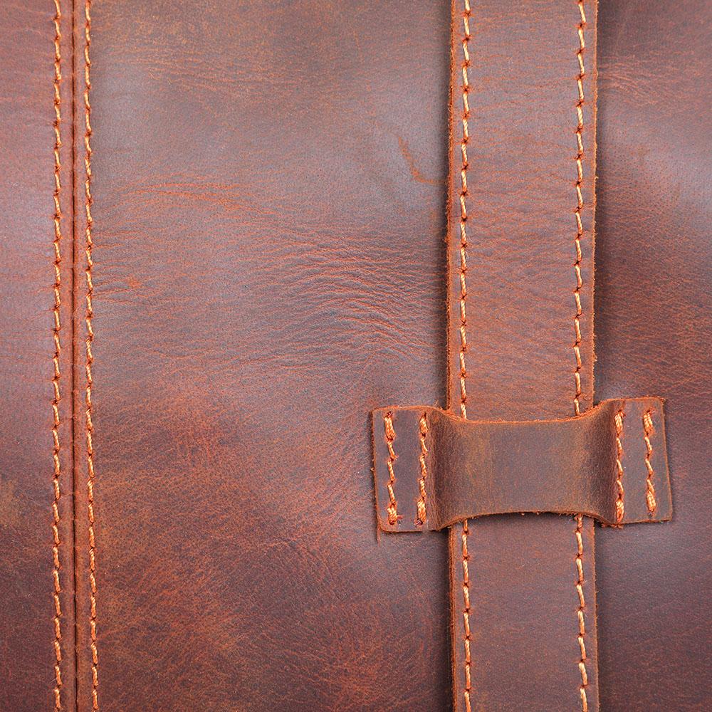 Coffee Leather Tote Bag | METS