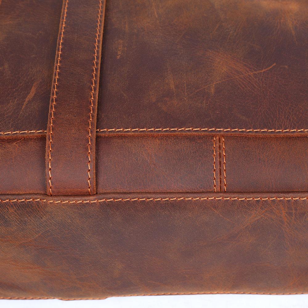 Coffee Leather Tote Bag | METS