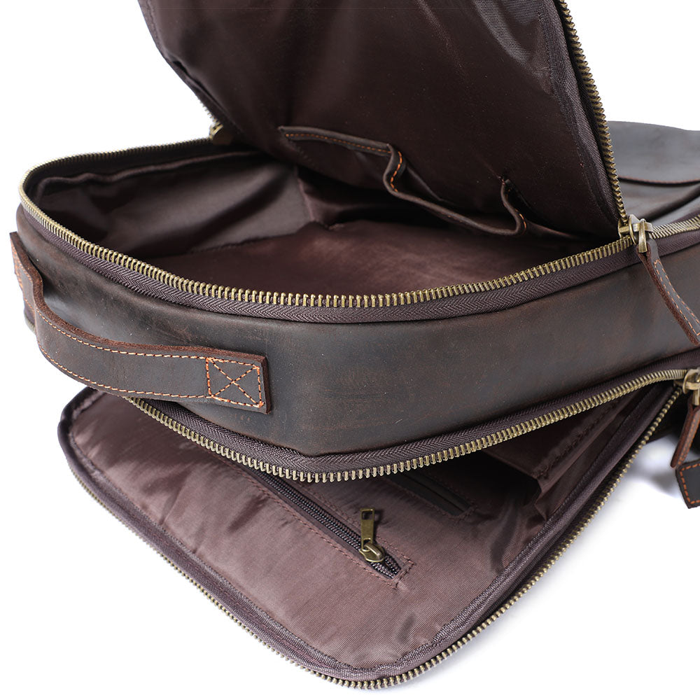 Leather Laptop Rucksack | LARVIK