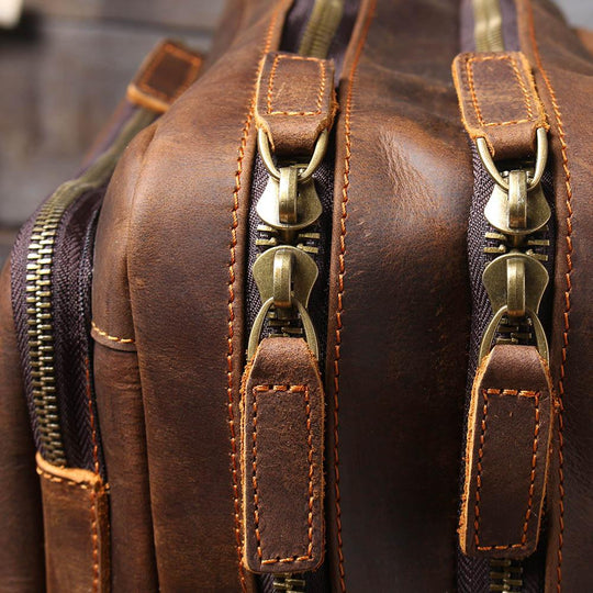 Brown Leather Rucksack | BIEFELD